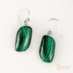 Malachite Earrings set in Sterling Silver